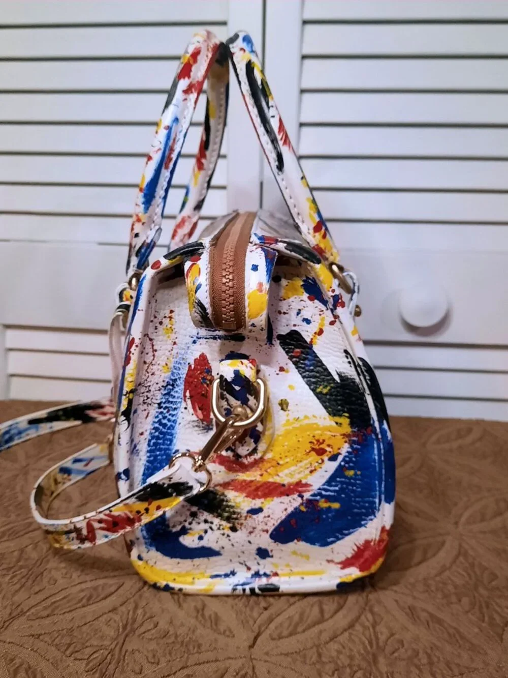 Vintage Dooney & Bourke Satchel Dooney & Bourke Dipinta Inspired Satchel - Picture 7 of 15